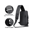 thumbnail image 2 of Mochila Cruzada  Bloosom Antirrobo Viaje Camping Negro, 2 of 4