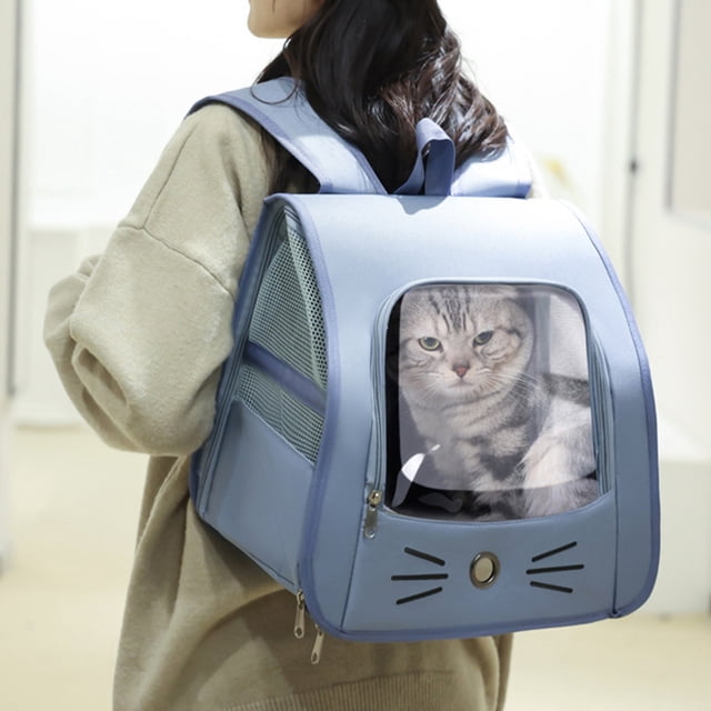 Rewenti Handheld Backpack 2 In 1 Cats Carrier Foldable Pet Backpack for Small Dogs Cats Pet Sling Carrier Suitable for Outdoor Hiking Vet Visits Travel