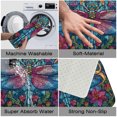 thumbnail image 4 of 1pc Stained Glass Dragonfly Absorbent Non-Slip Bathroom Thickened Flannel Rug Decor,Soft,Quick Drying,Suitable For Indoor/outdoor Use,Bathrooms,Bedrooms,Kitchens,Terrace,Laundry Rooms,16"x24", 4 of 9