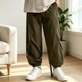 thumbnail image 2 of yillto Cargo Pants for Girls Sweatpants Kids Girl Loose Wide Leg Casual Jogger Pant with Pockets, 2 of 7
