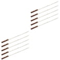 thumbnail image 1 of LEEYNEER 10 Pcs Brochettes de Barbecue en Acier Inoxydable Réutilisables Poignée en Bois Fourchette de Barbecue Longues Brochettes Plates pour Viande Bâtons (Brun Clair), 1 of 8