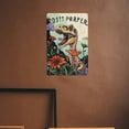 thumbnail image 5 of JEUXUS Dinosaur Flowers Psychedelic Art Tin Sign 8x12in, 5 of 7