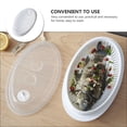 thumbnail image 3 of 1PC Kitchen Food-grade PP Fish Steamer with Lid Microwave Steamed Fish Plate, 3 of 7