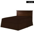 thumbnail image 2 of Crescent Bedding Pleated Bed Skirt Easy Care, Quadruple Pleated Design, Fabric Base Allows for Natural Draping, 15" Fall Covers Legs and Bed Frame (Queen, Chocolate), 2 of 3
