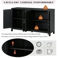 thumbnail image 6 of Mirrored Sideboard Buffet Cabinet, Accent Storage Cabinet with 4 Doors, Console Cabinet with Shelves for Living Room, Hallway, Dining Room, Bedroom, 6 of 9