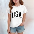 thumbnail image 2 of Little Girls Toddler Cotton Blend T-Shirts Bunny 24 Months 2t 3t 4t 5t 6t 7t Graphic Short Sleeve Cute Casual Summer Tops Gibobby,11-12 Years,White, 2 of 5