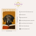 thumbnail image 3 of Eastern Print Dachshund Dog Read Book Poster Wall Art, Wake Up and Read 1960 National Library Week Inspiring Wall Decor, Painting for Home, Office Decor, UNFRAMED, 24x36, 3 of 4