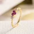 thumbnail image 3 of Trendy Simple Golden Inifinite Heart Shaped Love Engagement RIngs For Women Romantic Rings, 3 of 3
