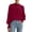 Wine Red, variant on PRETTYGARDEN Business Casual Tops for Women Frill Neck Satin Long Sleeve Shirts Work Office Fall Outfits