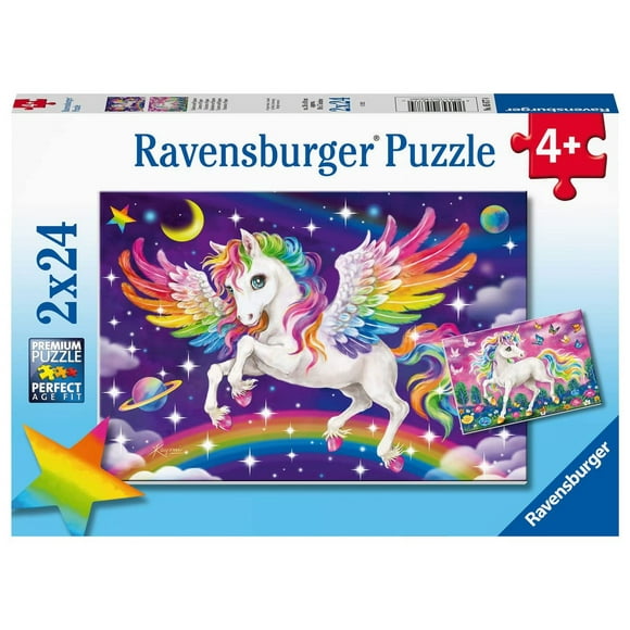 Juego de rompecabezas Ravensburger Unicorn Pegasus 2x24 piezas