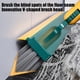 thumbnail image 5 of Cepillo De Plástico Para Suelos 1Pcs 40.94x9.45" Tile Floor Brush with V-Shaped Head and 180° Rotatable Stiff Bristles for Bathroom Grout and Corner Cleaning JASKFLY, 5 of 7