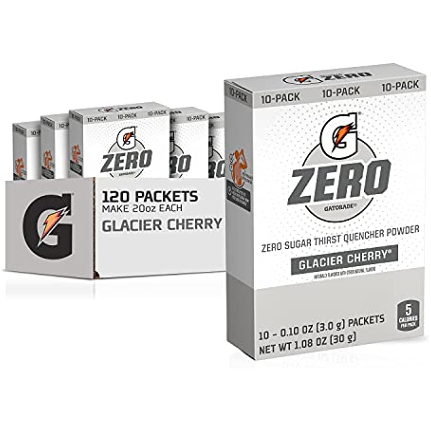 Gatorade G Zero Powder, Glacier Cherry,10 Oz (Pack Of 120)