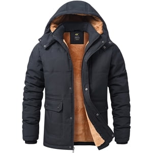 Weilanxin Men's Winter Parka with Fleece Lining and Hood