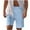 Sky Blue-mens gym shorts, variant on Eryao Mens Summer Shorts with Pockets Comfy Elastic Waisted Shorts Lightweight Casual Beach Drawstring Pants,Khaki,M