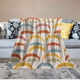 thumbnail image 2 of WERPE Rainbow Throw Blanket,Cute Colorful Boho Abstract Rainbows Blanket, Mid Century Abstract Minimalist Kids Decorative Soft Flannel Throw Blanket for Chair Bed Sofa Couch White, 2 of 6