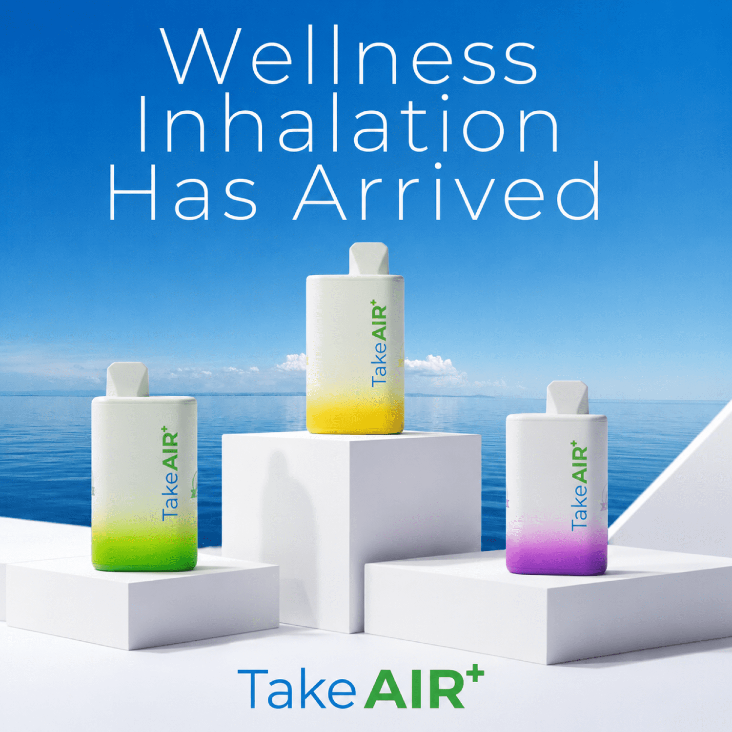 TakeAIR+ Nicotine-Free Diffuser Over 4K Puffs, All Natural, Smokeless Inhaler, Lychee