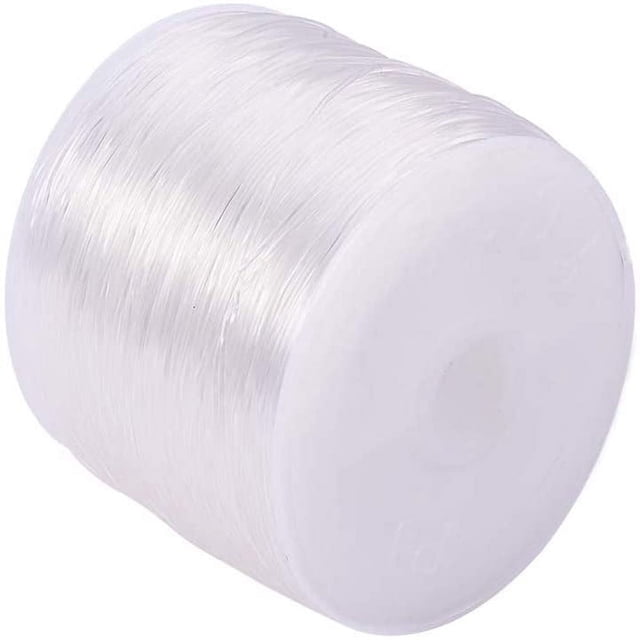HLONK 10Rolls 49 Yards Clear Crystal Elastic Thread 1mm Stretch String Cord Crafting DIY Thread
