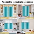 thumbnail image 6 of Teal Ombre Kitchen Curtains Small Short 39 Inch Length, Modern Abstract Art Farmhouse Gradient Grommet Top Bedroom Living Room Curtains, Light Filtering Cafe Curtain Drapes 2 Panels Set 55''x39'', 6 of 9