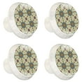 thumbnail image 2 of 4 Pcs Mandala Boho Indian Knobs for Kitchen Cabinet Cupboard Dresser Bookcase Drawer Pulls Handles Round Home Decor, 2 of 8
