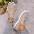thumbnail image 4 of CYMMPU Women's Breathable Knit Slip On Walking Sneakers, Lightweight Low Top Casual Daily Shoes Khaki 40, 4 of 8