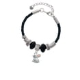 thumbnail image 2 of Delight Jewelry Silvertone 3-D Bunny Granddaughter Celtic Knot Leather Bead Bracelet, 7"+2" Extender, 2 of 4