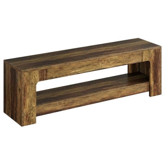 Topcobe TV Stand for 55 to 75-Inch TVs, Farmhouse Rustic Console with Storage Shelves, 63" Entertainment Center, TV Shelf for Living Room, TV Console, Brown