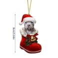 thumbnail image 3 of Riforla Santa Boot Christmas Dog Acrylic Ornament Christmas Dogs Ornament Christmas Stocking Animal Ornament Christmas Ornament Christmas Decoration Hangs Home Decor A, 3 of 6
