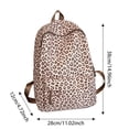 thumbnail image 3 of Soft Leopard Print Nylon Backpack, Lightweight Large Capacity Casual Daypack, Water Resistant Daily Backpack for School Commute Travel, 3 of 7