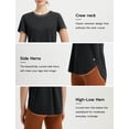 thumbnail image 4 of BALEAF Women's Short Sleeve Workout Shirts Athletic Running Yoga Tops with Curved Hem Quick Dry Sun T-Shirt UPF 50+ Black XXL, 4 of 6