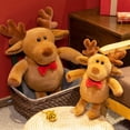 thumbnail image 4 of Christmas Reindeer Plush Toy with Red Bow Tie - 16.5" Reindeer Stuffed Animal Doll Small, Adorable Holiday Gift for Kids & Christmas Home Decor, 4 of 6