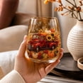 thumbnail image 6 of 17 Oz Fall Glassware, Stemless Wine Glass with 2D Print, Autumn Harvest Printed Drinking Cup, Thanksgiving Decorative Glassware for Home Kitchen Dining Table Party Holiday Gift, 6 of 7