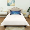 thumbnail image 6 of Dailycode Satin Pillow Case Queen Silk Pillow Cover for Hair and Skin Envelope Closure Person Stands on Endless Road 20"x30", 6 of 9