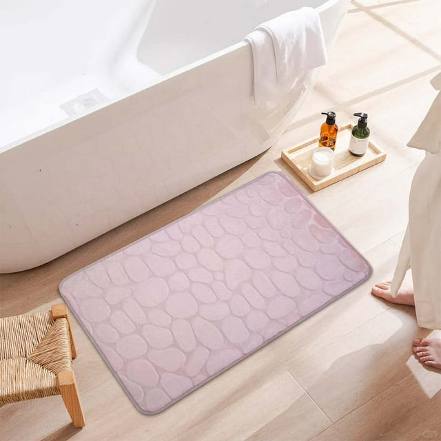 【Curated Selection】Shiogb Memory Velvet Non Bathmat Washable Door Mats Thick Soft & Quick Dry Bathroom Mat Rug for Kitchen Toilet Entrance Hotel, Anti-Slip Quick-Drying Foot Pads C, C