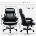 thumbnail image 2 of COLAMY Big and Tall Office Chair 400lbs Heavy Duty Executive Desk Chair Black, 2 of 5