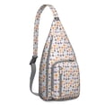 thumbnail image 1 of Paw Design Sling Backpack - Cute Cat Theme Shoulder Bag, Compact for Students & Fashionable Young People, 1 of 4