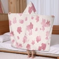 thumbnail image 5 of Pioneer Flower Floral Print Pattern Hooded Bath Towel，60"x35" for Ages 3 To 12 Kids, Quick Dry Lightweight Soft Microfiber Hood Beach Towel Cover Up for Kids, 5 of 7