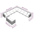 thumbnail image 4 of vidaXL 11 Piece Garden Lounge Set with Cushions Poly Rattan Dark Grey, 4 of 4