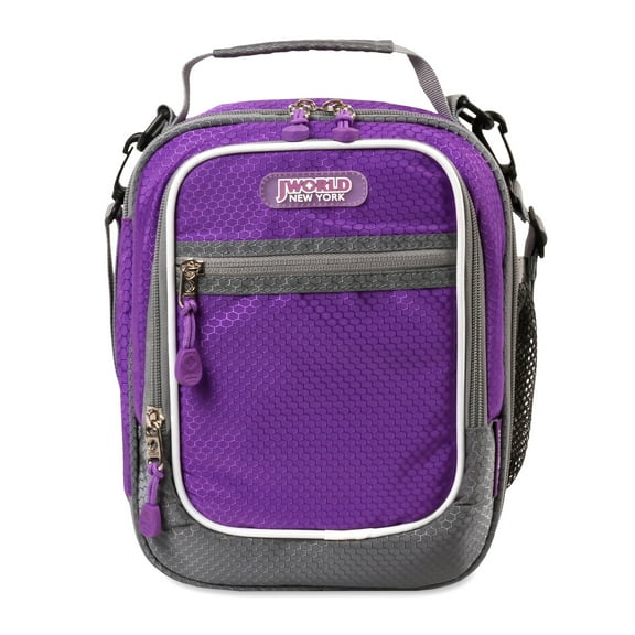 J World Cara Multi-compartment Insulated Lunch Bag with Shoulder straps for School and Office, Orchid