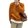 thumbnail image 1 of Winter Turtleneck Chunky Sweater Slouchy Loose Pullover Outerwear Warm Thick, 1 of 4