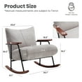 thumbnail image 5 of Modern Accent Chair Arm Chair Living Room Rocking Chair Metal Frame,Grey Fabric,Metal Furniture Primary Living Space Chairs Accent Seating, 5 of 10