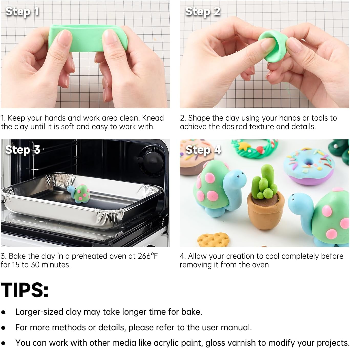 Polymer Clay, Shuttle Art 60 Colors Oven Bake Modeling Clay, Creative Clay Kit with 19 Clay Tools and 16 Kinds of Accessories, Non-Toxic, Non-Sticky, Ideal DIY Art Craft Clay Gift