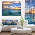 thumbnail image 1 of Plage Tropicale Exotique au Coucher du Soleil - Art Moderne sur Toile, 1 of 3