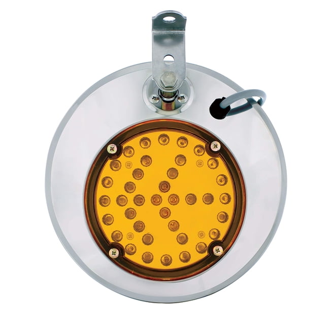 United Pacific Miroir Chauffant Convexe en Acier Inoxydable 8 1/2 Pouces avec LED - Passager, 86506