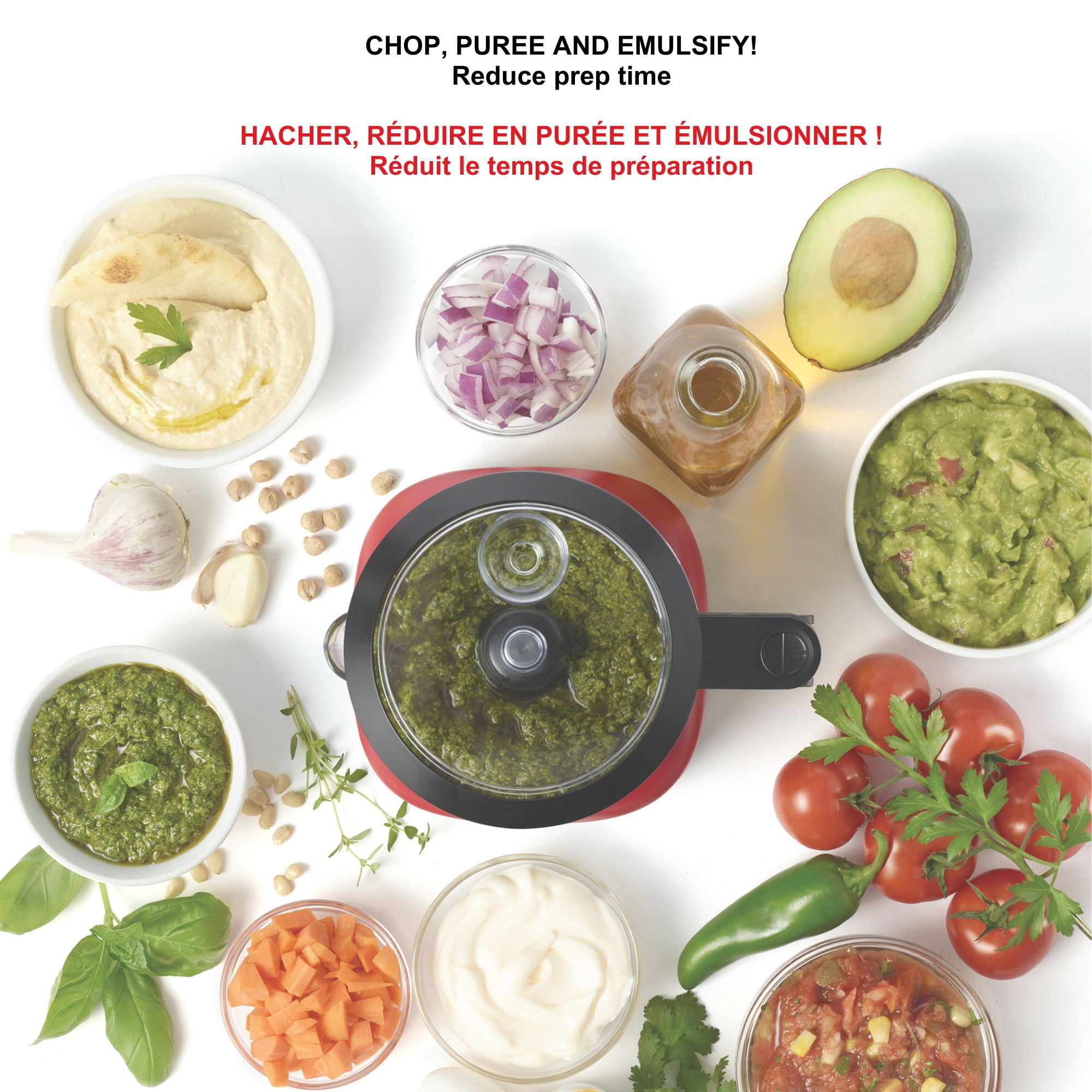 Starfrit Electric Food Chopper, 3.5-Cup BPA-Free Bowl, Stainless Steel Blade, One-Touch Pulse & On Modes, Compact Design, Dishwasher-Safe Parts, Non-Slip Feet, Easy Cord Storage, Great Food Chopper