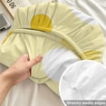 thumbnail image 4 of Full Size Fitted Sheet Set - Bohemia Polka Dots 3 Piece Bedding Sets 16" Deep Pocket Fitted Sheet with 2 Pillowcases, Modern Minimalist Art Yellow Brushed Microfiber Hotel Luxury Bed Sheets, 4 of 9