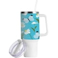 thumbnail image 2 of SKYSONIC 40oz Butterfly Daisy Tumbler With Lid And Straw Travel Coffee Mug Stainless Steel Insulated Thermal Tumblers Cup, 2 of 7