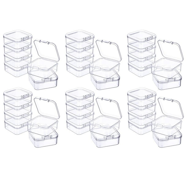 Mini Caja de Almacenamiento Transparente de Plástico de 36 Piezas para Coleccionar ArtíCulos Pequeños, Cuentas