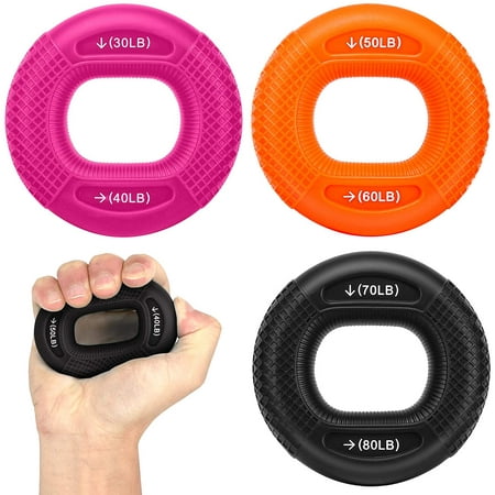 Poignées De Renforcement JUKOTA – 3 Anneaux En Silicone Pour Avant-bras Et Doigts