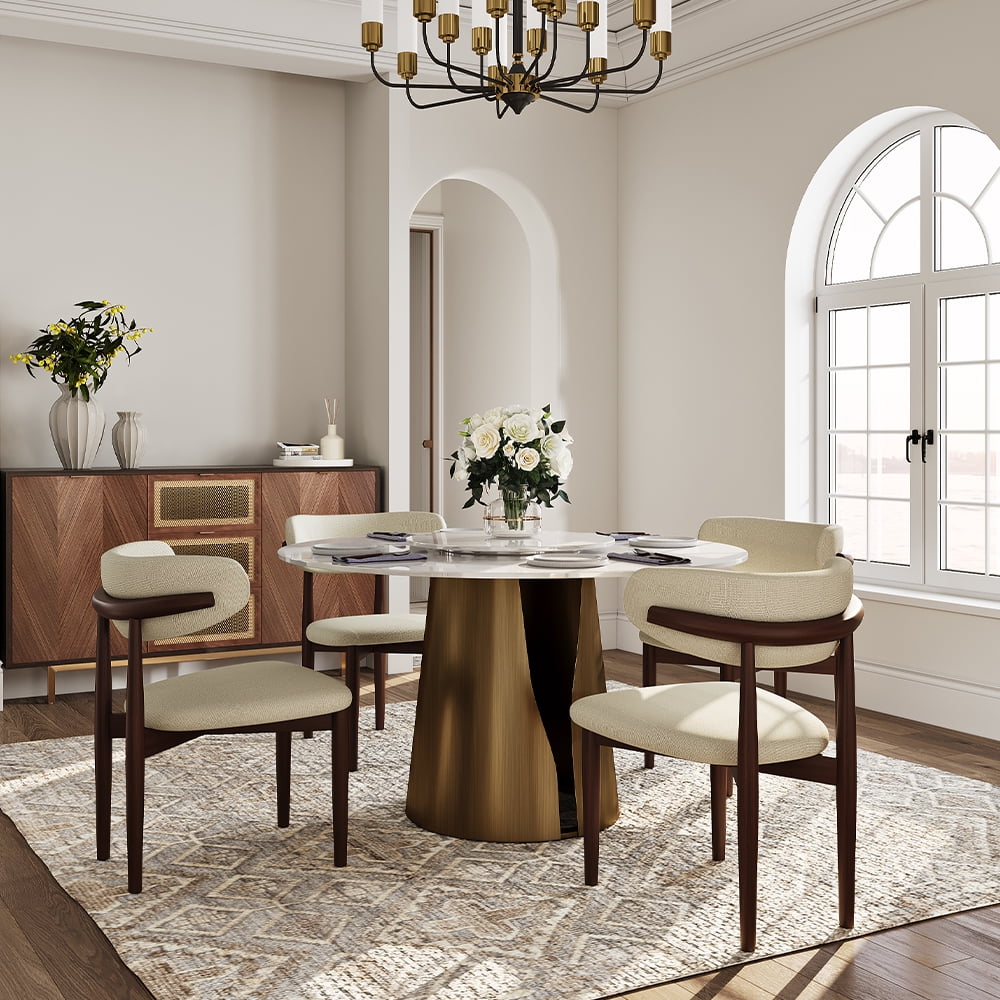 Small Round Table VilroCaz Modern Dining Table Set For