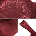 thumbnail image 3 of Deyllo Women's Non Padded Wireless Bras Plus Size Full Coverage Minimizer Bra, Red 36D, 3 of 15